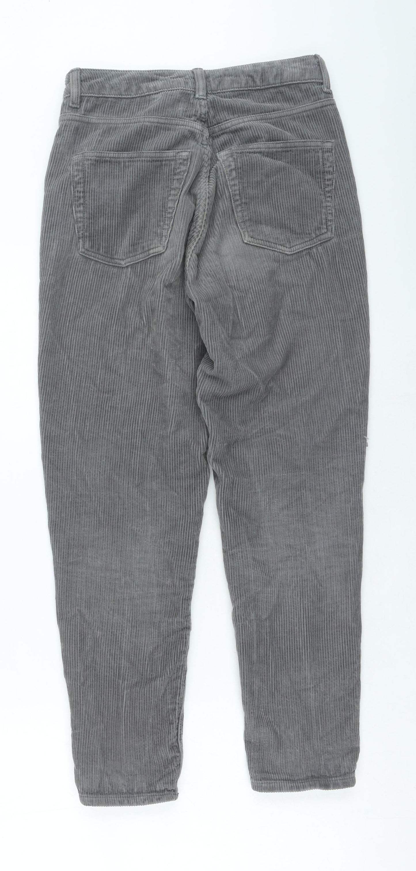 Topshop Womens Grey Cotton Straight Jeans Size 26 in L30 in Regular Zip