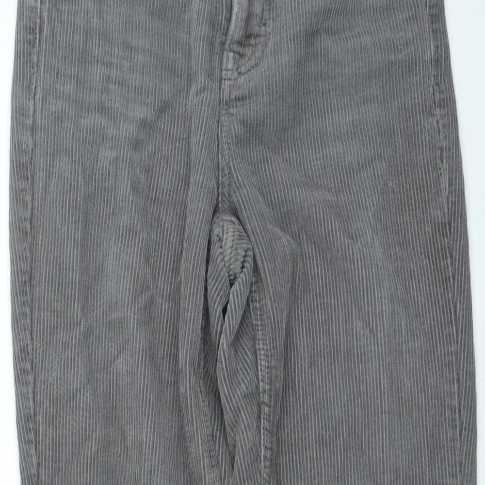 Topshop Womens Grey Cotton Straight Jeans Size 26 in L30 in Regular Zip