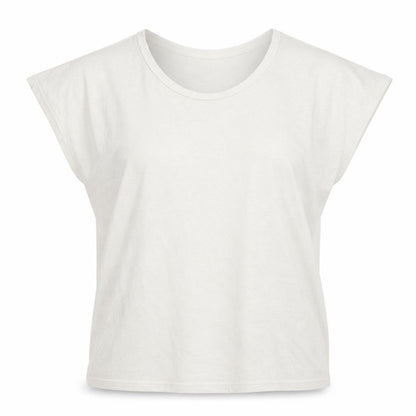 Topshop Womens Ivory Polyester Basic T-Shirt Size 6 Scoop Neck