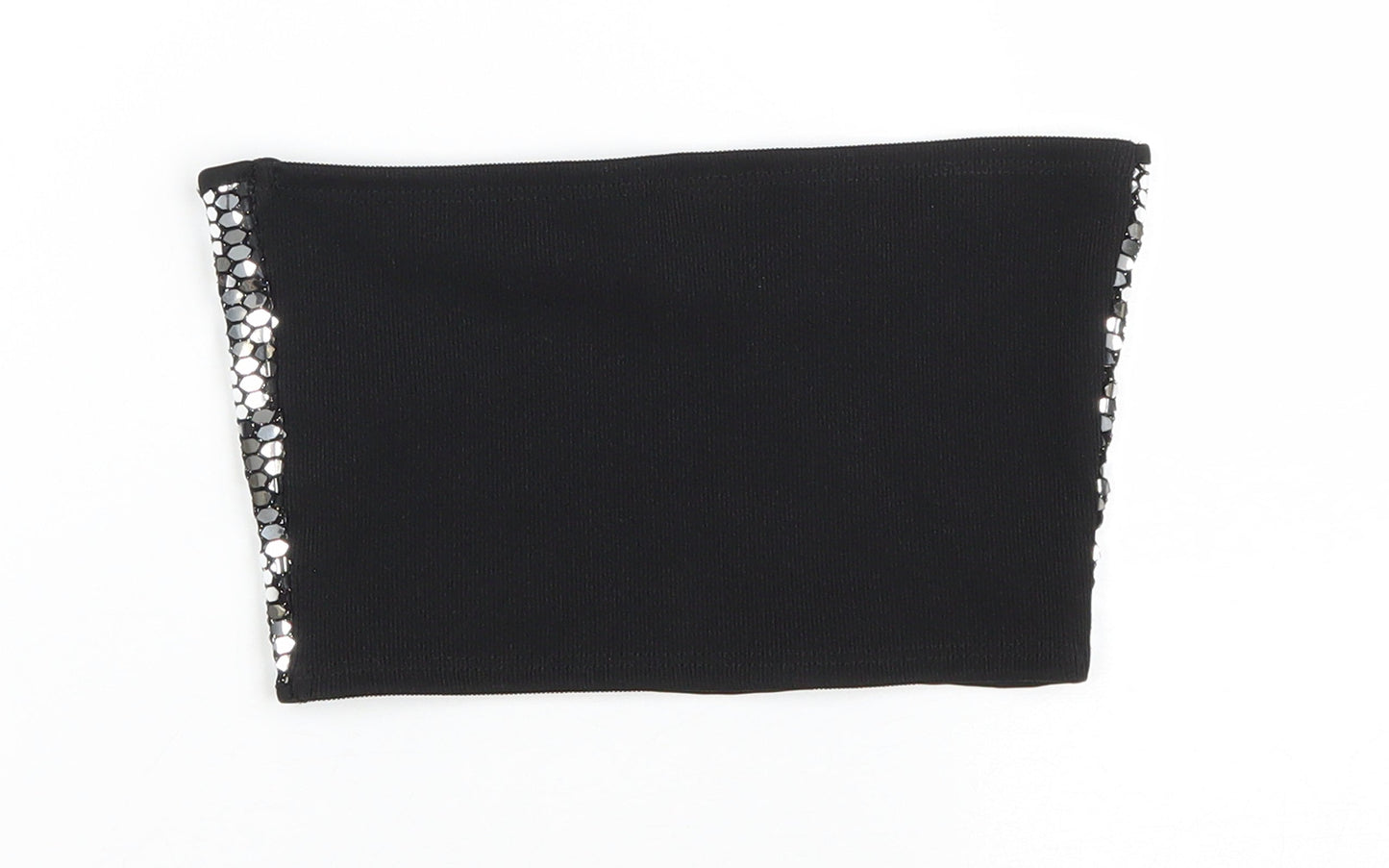 Womens UK Size 8 Topshop Black Cropped Tank