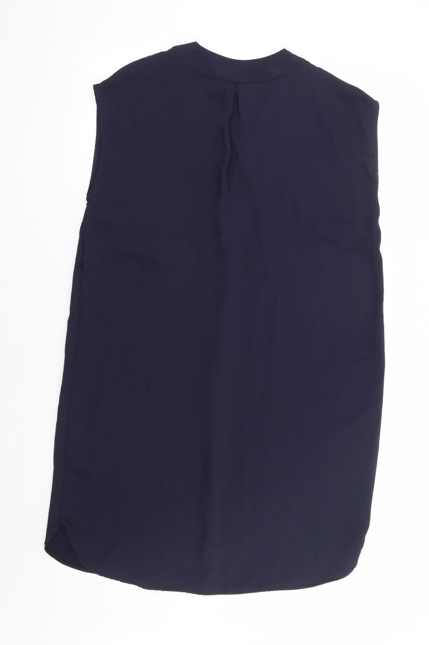 H&M Womens Blue Polyester Shift Size 10 V-Neck Pullover
