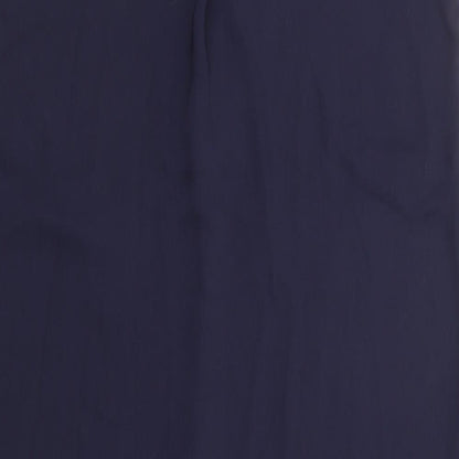 H&M Womens Blue Polyester Shift Size 10 V-Neck Pullover