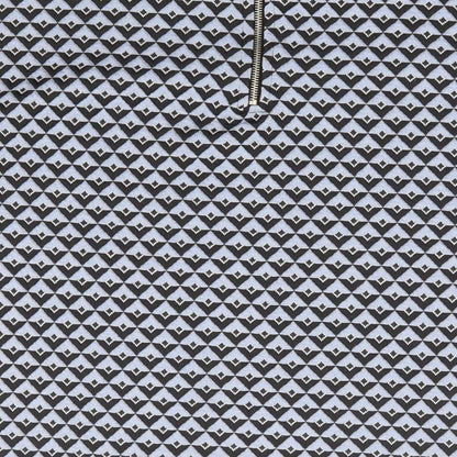 Bershka Womens Blue Geometric Polyester Basic T-Shirt Size M Mock Neck