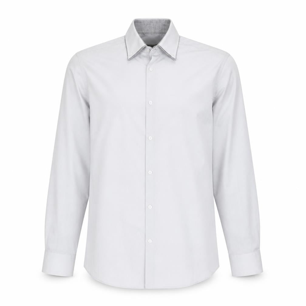 Mens UK Collar Size 14 Cedarwood State Smart Grey  Dress Shirt