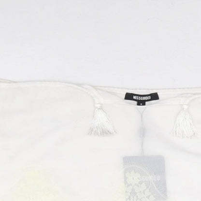 Womens UK Size 8 Missguided White Basic Blouse