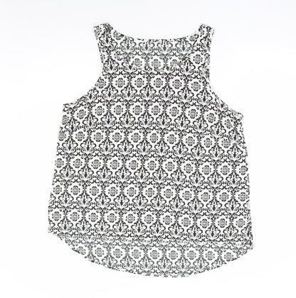 Womens UK Size M Preworn White Basic Tank