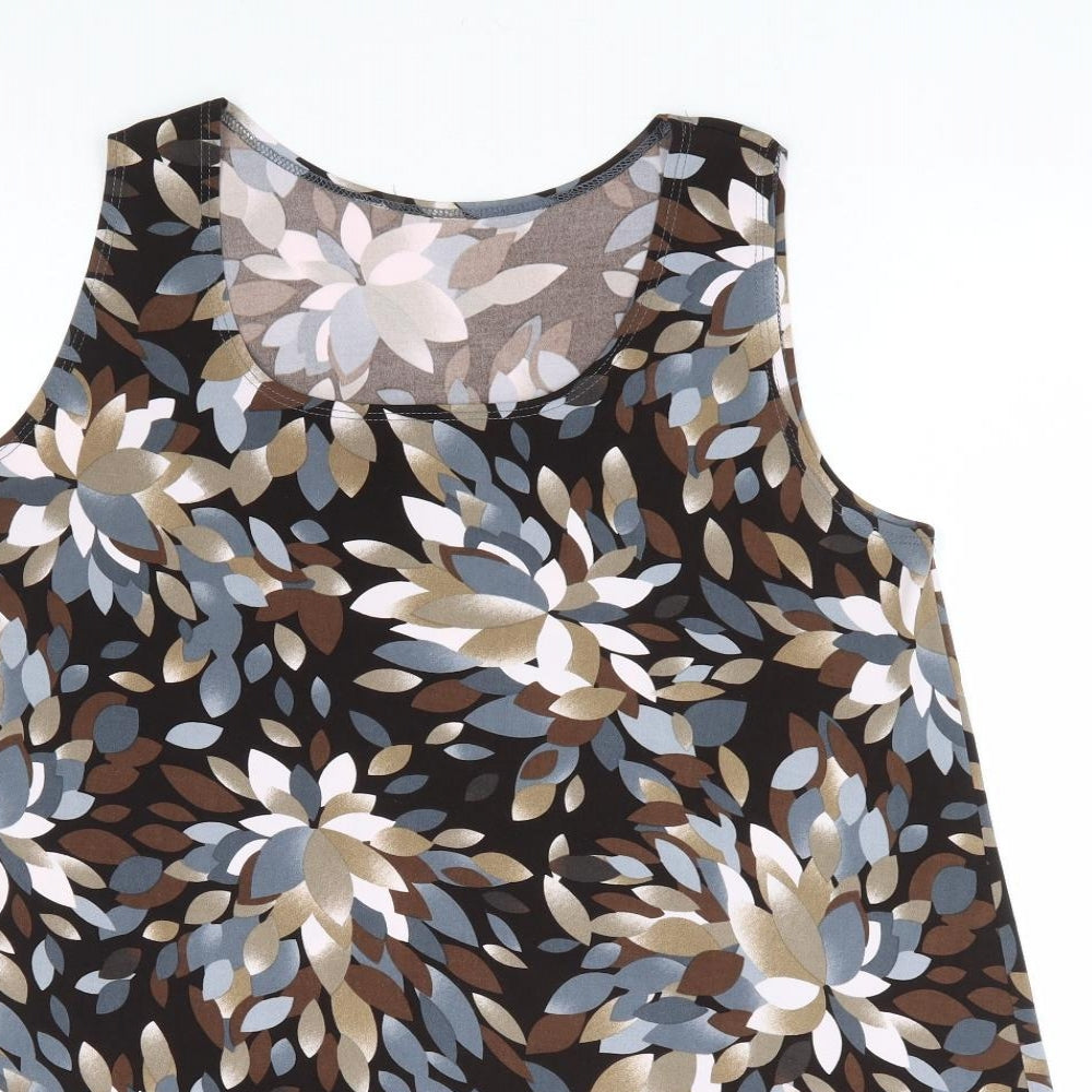 Womens UK Size 12 Preworn Multicoloured Tunic Tank