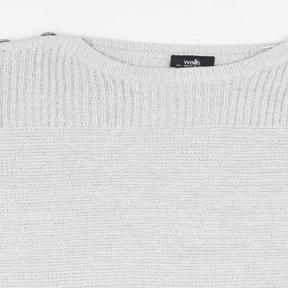 Womens UK Size L Wallis Grey Pullover Jumper