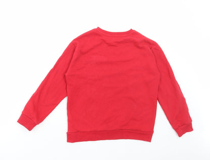 Dunnes Stores Boys Red Cotton Pullover Hoodie Size 9 Years Pullover - Sparkle Mood, Christmas