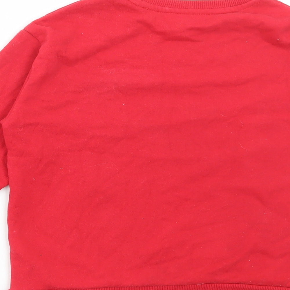 Dunnes Stores Boys Red Cotton Pullover Hoodie Size 9 Years Pullover - Sparkle Mood, Christmas