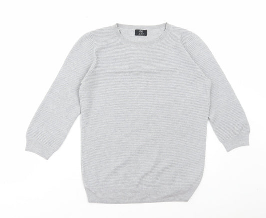 F&F Womens Grey Round Neck Viscose Pullover Jumper Size 10