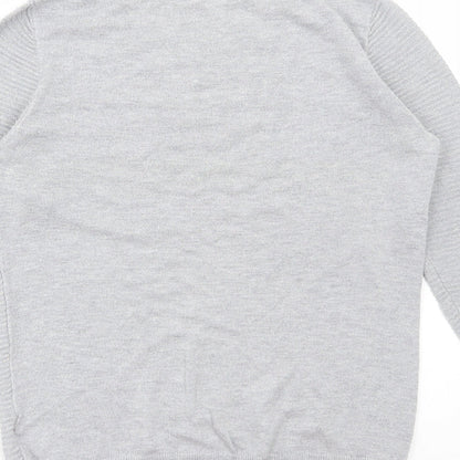 F&F Womens Grey Round Neck Viscose Pullover Jumper Size 10