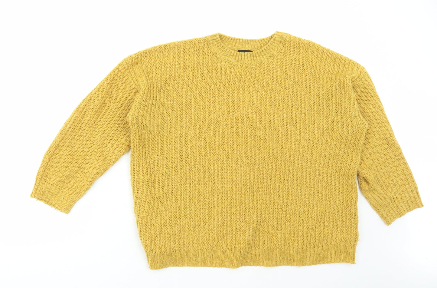 Womens UK Size M New Look Yellow Pullover Jumper