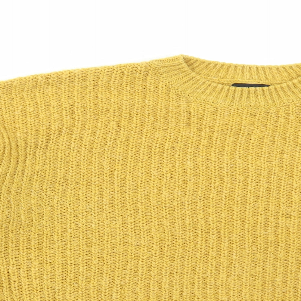 Womens UK Size M New Look Yellow Pullover Jumper