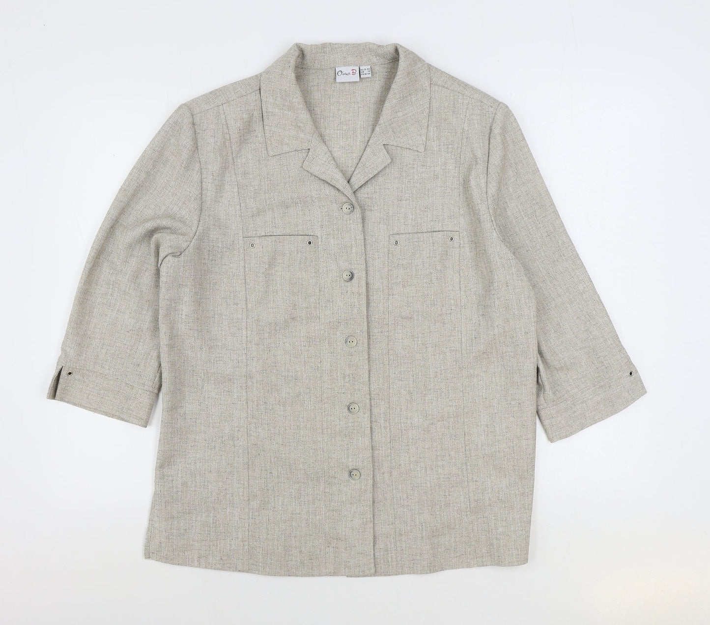 Womens UK Size 16 Oscar B Beige Jacket