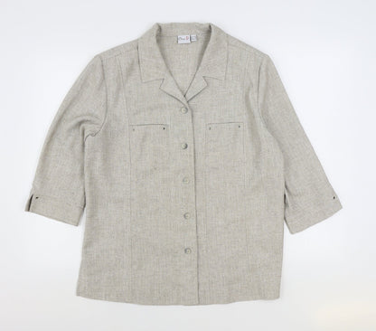 Womens UK Size 16 Oscar B Beige Jacket