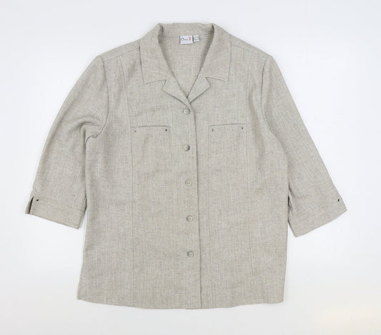 Womens UK Size 16 Oscar B Beige Jacket