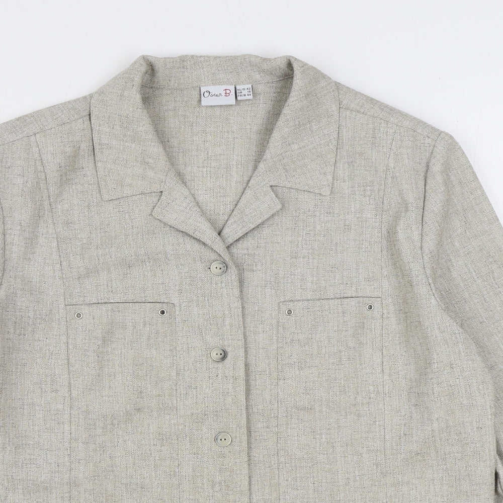 Womens UK Size 16 Oscar B Beige Jacket
