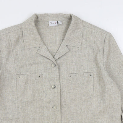 Womens UK Size 16 Oscar B Beige Jacket