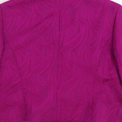 Chaus Womens Pink Geometric Jacket Size 10 Button