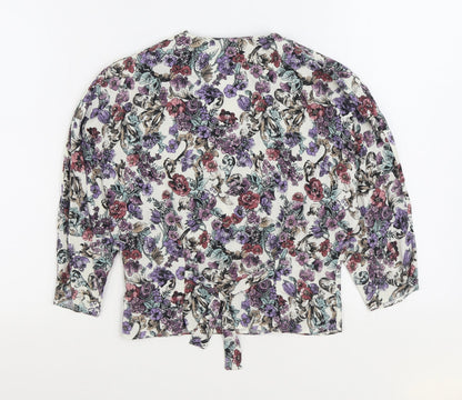 Womens UK Size 12 Fashion Multicoloured Basic Button-Up