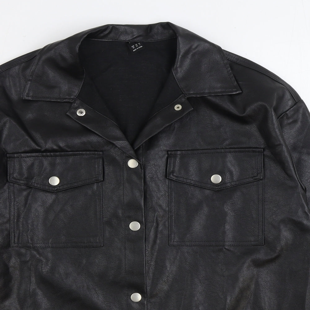 SheIn Mens Black Jacket Size XS Button
