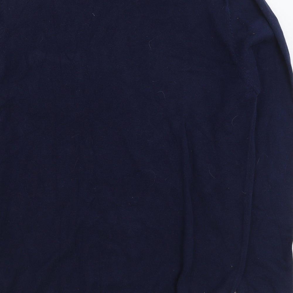 Springfield Mens Blue Round Neck Cotton Pullover Jumper Size L