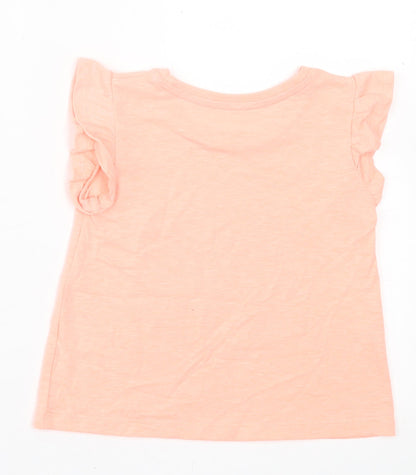Matalan Girls Pink Cotton Basic T-Shirt Size 2-3 Years Crew Neck Pullover - Purrfect Holiday