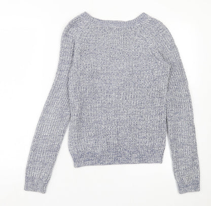 Womens UK Size XS H&M Blue Pullover Jumper