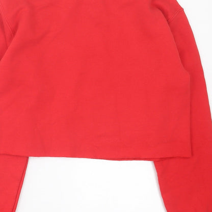 Topshop Womens Red Cotton Pullover Sweatshirt Size S Pullover - Eternal Paradise