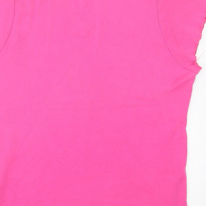 Womens UK Size 16 Vogue Pink Basic T-Shirt