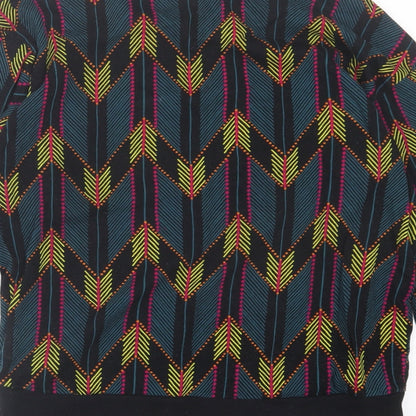 H&M Womens Green Geometric Cotton Pullover Sweatshirt Size XS Pullover