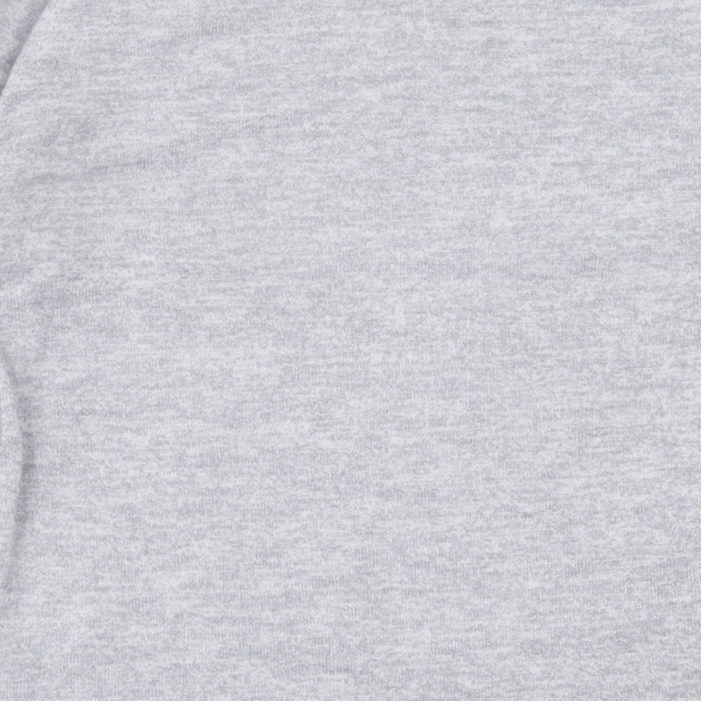 Primark Womens Grey Crew Neck Polyester Pullover Jumper Size 6 - Frill Sleeves