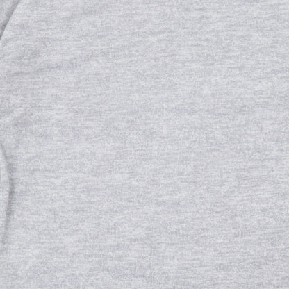 Primark Womens Grey Crew Neck Polyester Pullover Jumper Size 6 - Frill Sleeves