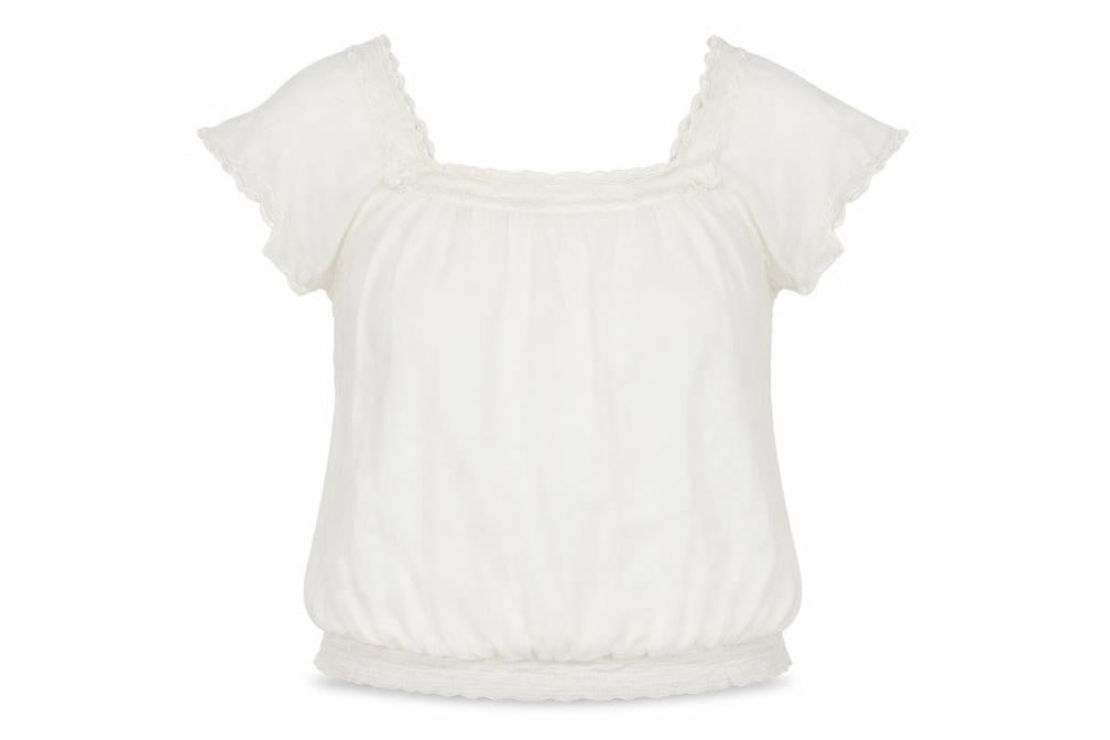 Womens UK Size 14 South White Basic T-Shirt