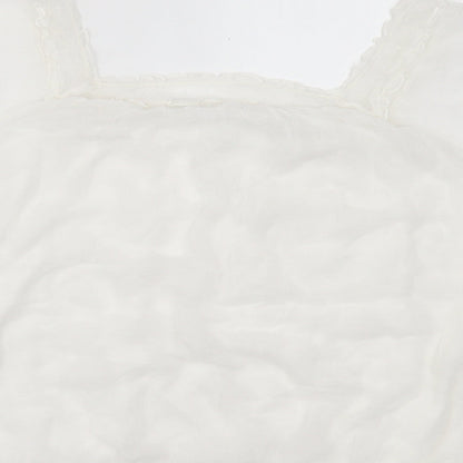 Womens UK Size 14 South White Basic T-Shirt