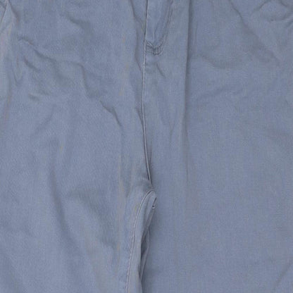 Denim & Co. Womens Blue Cotton Straight Jeans Size 12 L27 in Regular Button