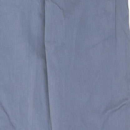 Denim & Co. Womens Blue Cotton Straight Jeans Size 12 L27 in Regular Button