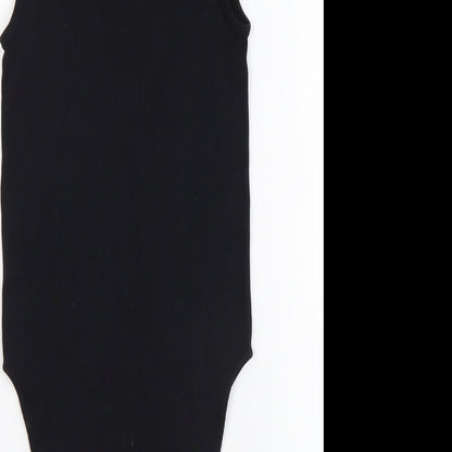 Primark Womens Black Nylon Bodysuit One-Piece Size XS Pullover