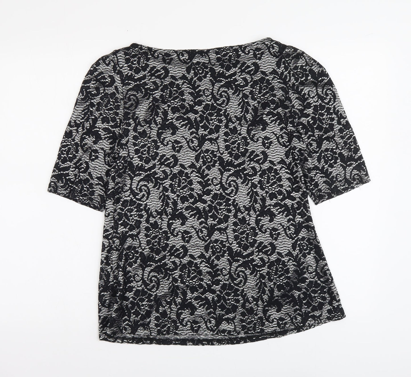 Womens UK Size 12 Marks and Spencer Black Basic T-Shirt