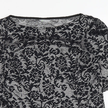 Womens UK Size 12 Marks and Spencer Black Basic T-Shirt