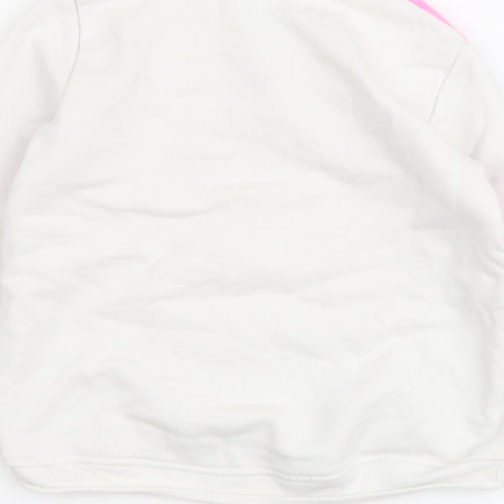 United Colors of Benetton Girls Pink Geometric Cotton Pullover Sweatshirt Size 4-5 Years Pullover