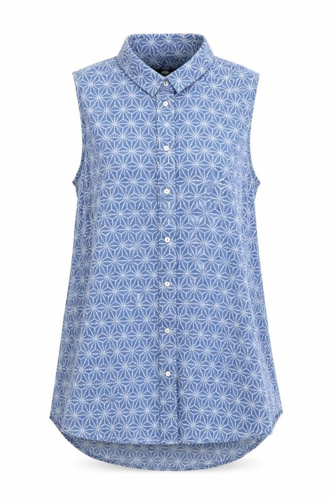 Womens UK Size XS H&M Blue Basic Button-Up