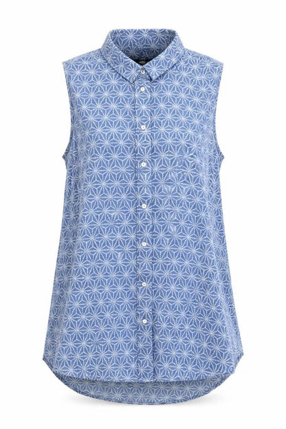 Womens UK Size XS H&M Blue Basic Button-Up
