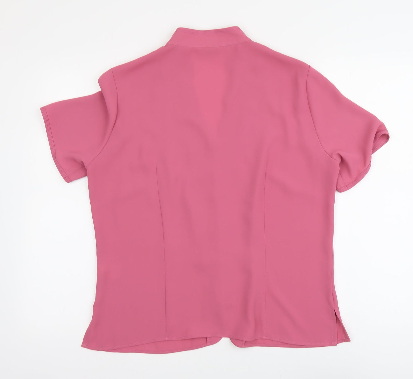 Womens UK Size 14 Marks and Spencer Pink Basic Button-Up