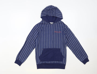 Studio Boys Blue Striped Cotton Pullover Hoodie Size 10-11 Years Pullover - Legendary Squad