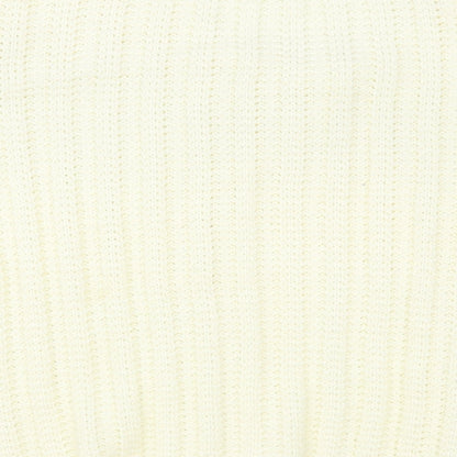Dunnes Stores Womens Ivory Round Neck Acrylic Cardigan Jumper Size 14