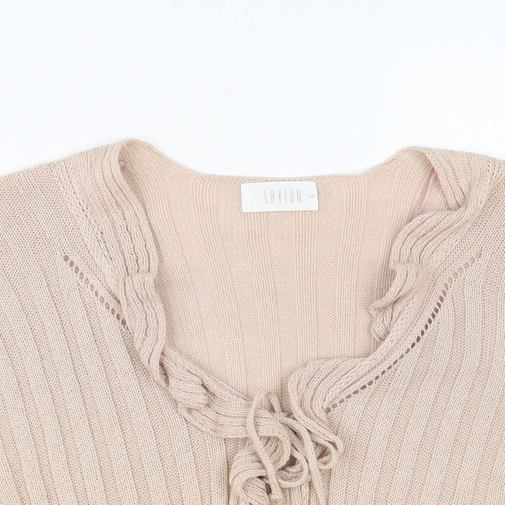 Womens UK Size M Savida Pink Cardigan Jumper