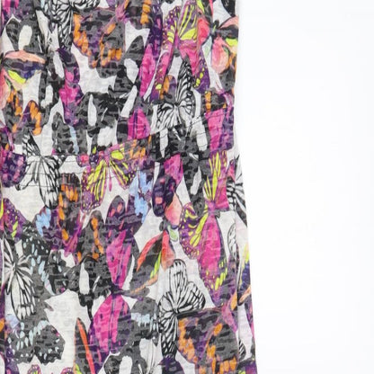 NEXT Womens Multicoloured Floral Polyester Pencil Dress Size 10 Off the Shoulder Pullover