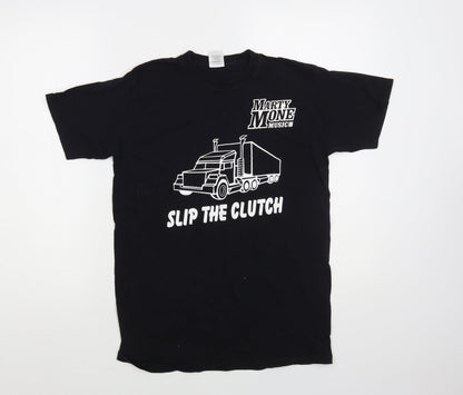 Womens UK Size S Fruit of the Loom Black Basic T-Shirt